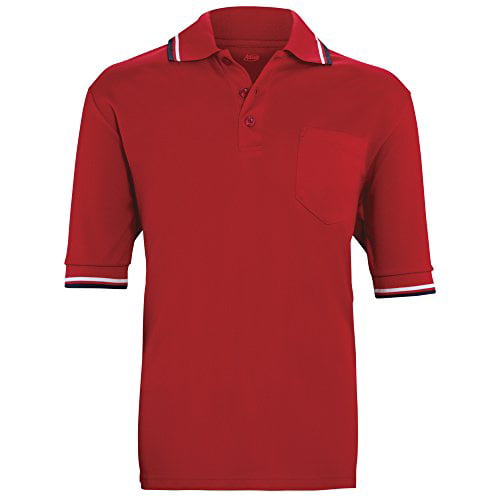 Sized for Chest Protector Scarlet ADAMS USA Short Sleeve Baseball Umpire Shirt 